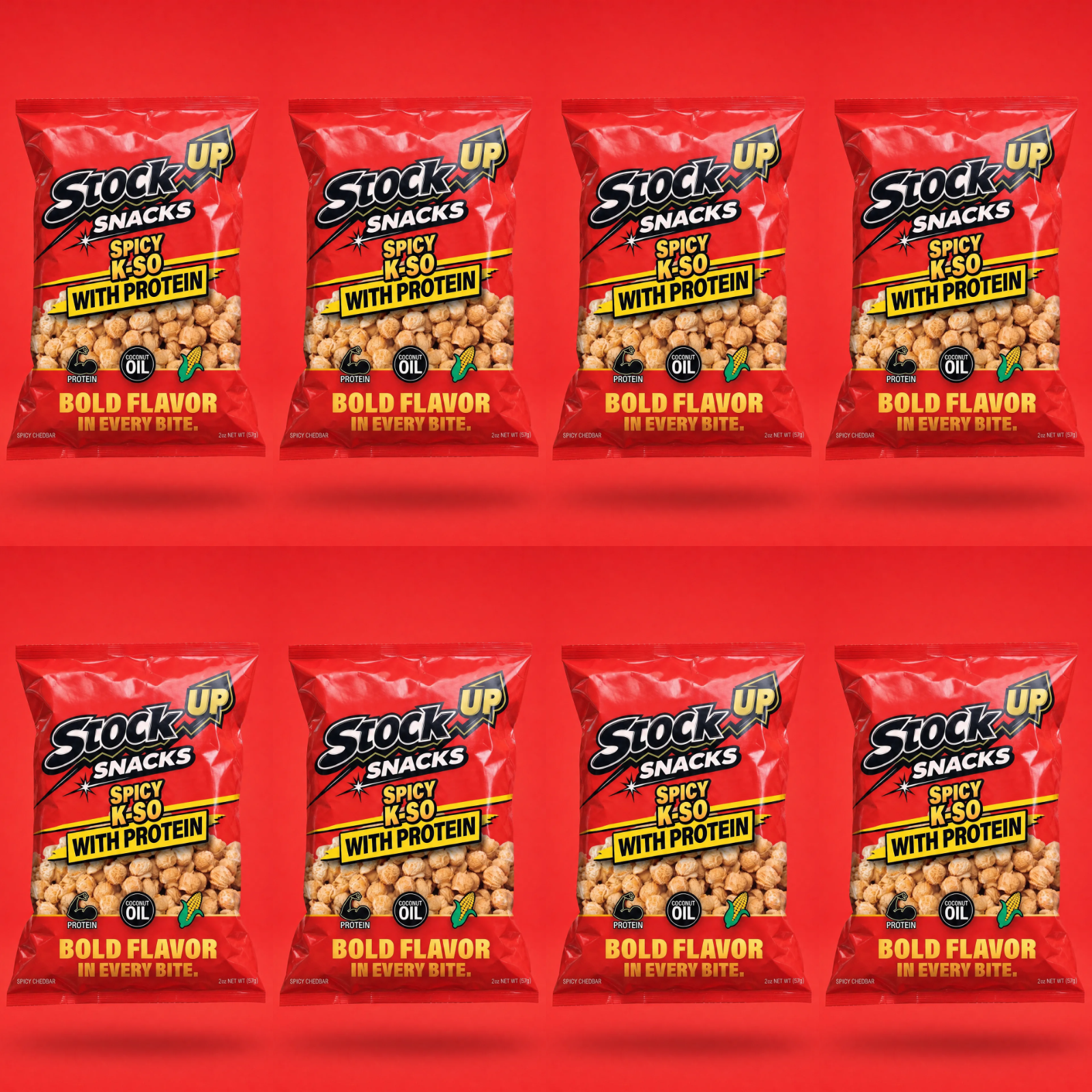Spicy K-So Cheddar Popcorn 8-pack